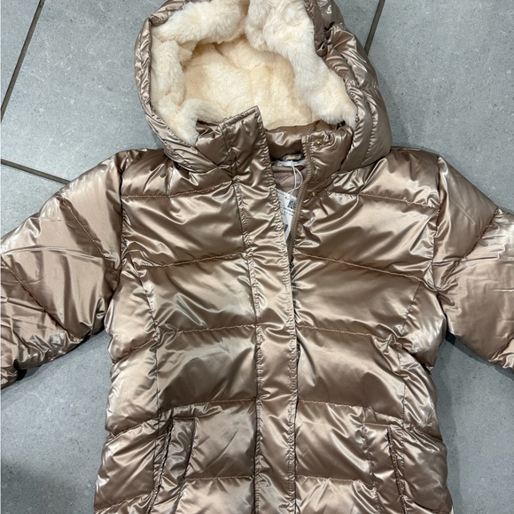 Mango Shiny Beige Puffer Jacket - Picture 2 of 7
